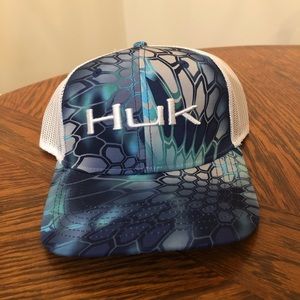 Huk Blue Trucker Hat-Brand New